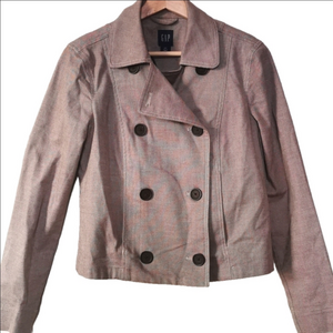 Gap Double breasted short blazer. Size small. Beige. EUC